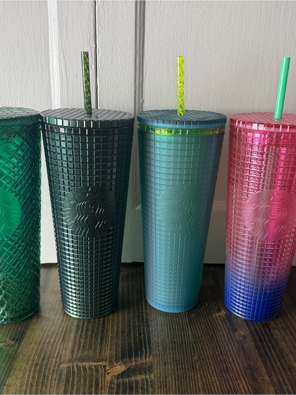 Starbucks Gradient Studded Tumbler - Teal to Blue and three more lot
